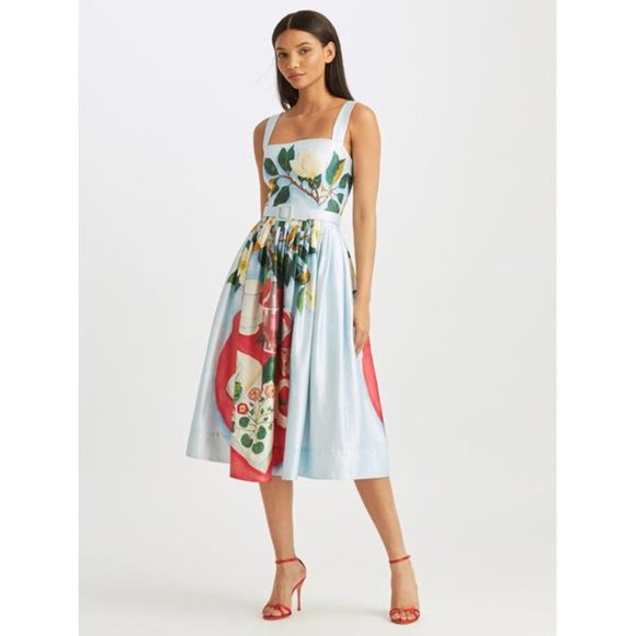 Oscar de la Renta Dresses & Skirts - OSCAR DE LA RENTA~ painted-tablescape-mikado-tank-dress -SMALL